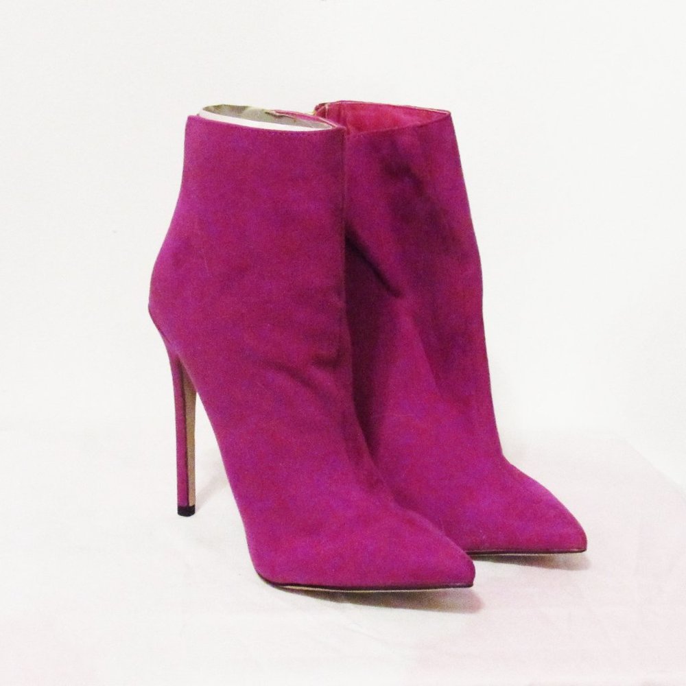 Shoe Dazzle Purple High Heel Booties